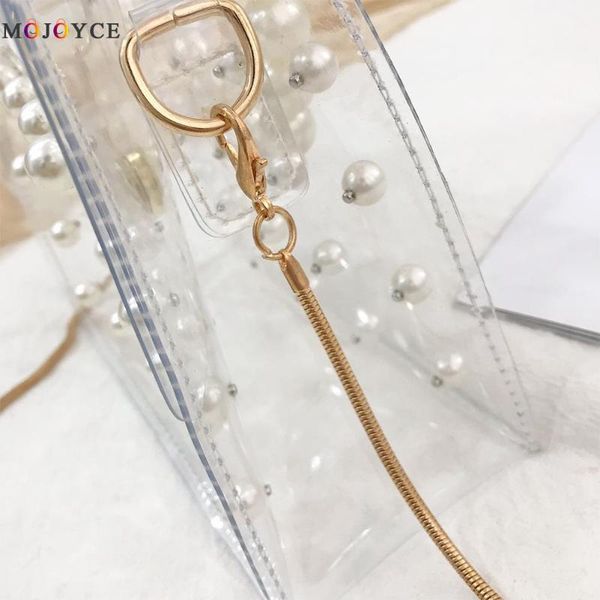 

pearls clear плечо сумка пвх женщины crossbody топ-ручка сумка