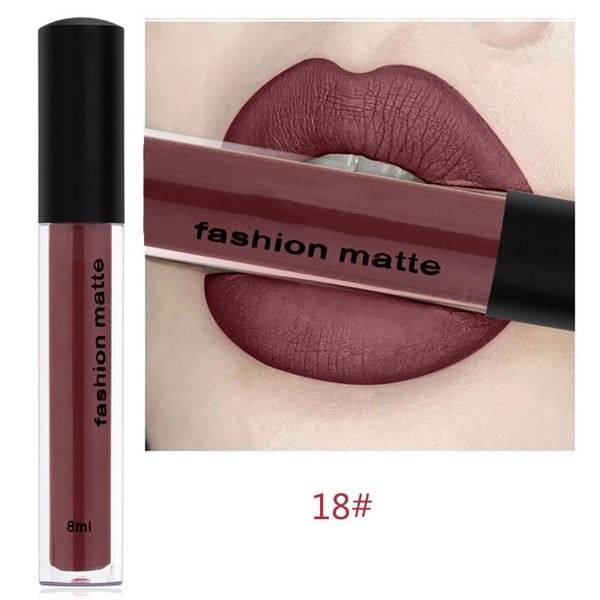 

8ml waterproof matt liquid lipstick women fashion lip makeup long lasting no sticky cup lighten lines lip gloss