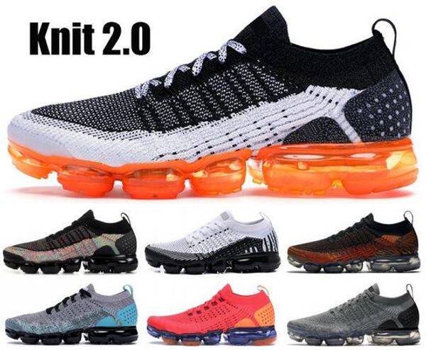 

triple black 1.0 knit 2.0 safari black multi color racer blue team red running sneakers asphalt grey women men designer shoes