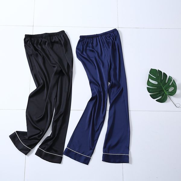 

women 's sleep pants silk trousers home pants women sleep bottoms 3xl, Black;red