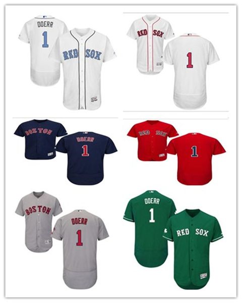 

custom any name number baseball jerseys boston 1 bobby doerr bostonred sox men women youth red sox red white high-quality jersey, Blue;black