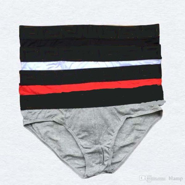 

code1083 famous brand men briefs cotton comfortable breathable new style short panties underwear high quality, Black;white