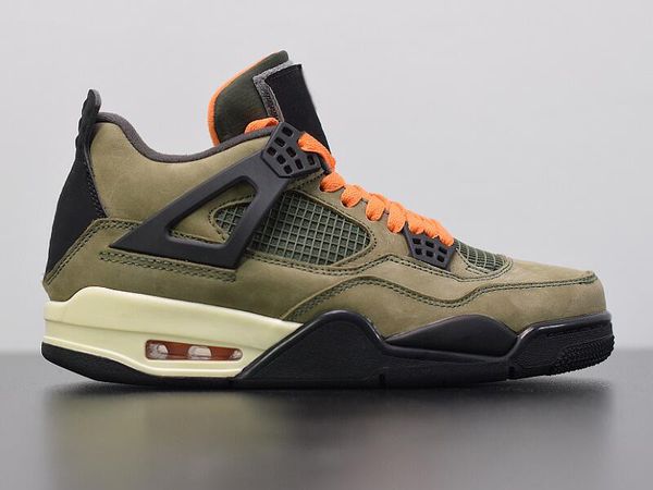 

4 olive black orange basketball shoes classic iv travis scott fashion sport sneakers come with box size us7-13