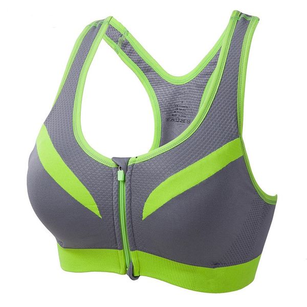 

tescloin new women zipper push up pdded sports bras wireshockproof gym fitness athletic running yoga vest sports, White;black