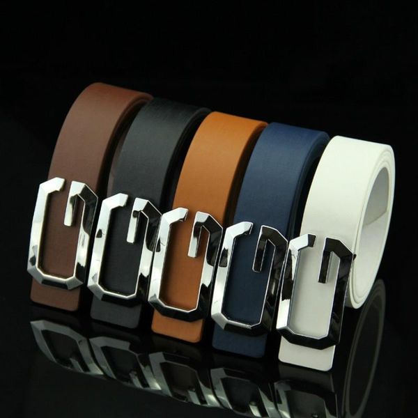 

explosive excellent quality mens belt luxury style men belt fashion letter smooth buckle belts ladies casual board buckle pants belt, Black;brown