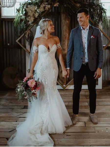 

elegant white country lace wedding dresses sweetheart strapless long mermaid bridal gowns court train back buttons plus size bride vestidos