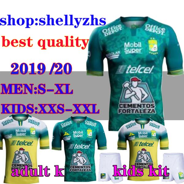 

adults kit+kids kit 19 20 leon soccer jerseys home away 2019 2020 mexico league liga mx ismael sosa macias leonardo ramos joel campbell, Black