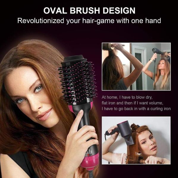 2020 Hair Curler Comb 2 In 1 Hair Dryer Styler Negative Anion