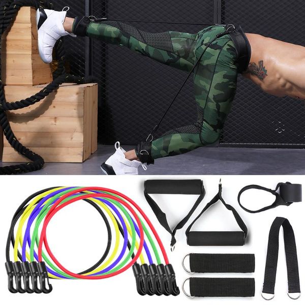 

11pcs resistance bands set crossfit stretch training yoga exercise fitness band rubber expander tubes home gym pilates pull rope