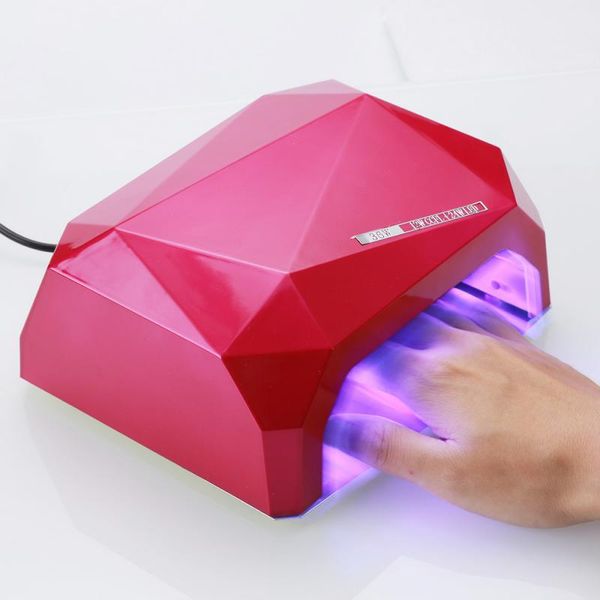 

36w led nail lamp machine for uv gel nail dryer drying polish diamond shape 10s/30s/60s timing motion sense gel quick dry