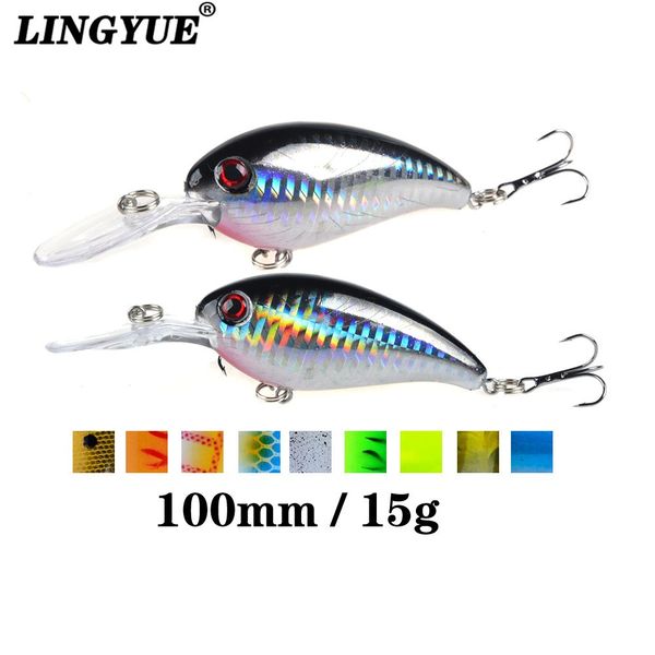 

1pcs crank fishing lure artificial hard baits 10cm/15g crankbait jerkbait wobbler fishing tackle good treble hooks tackle