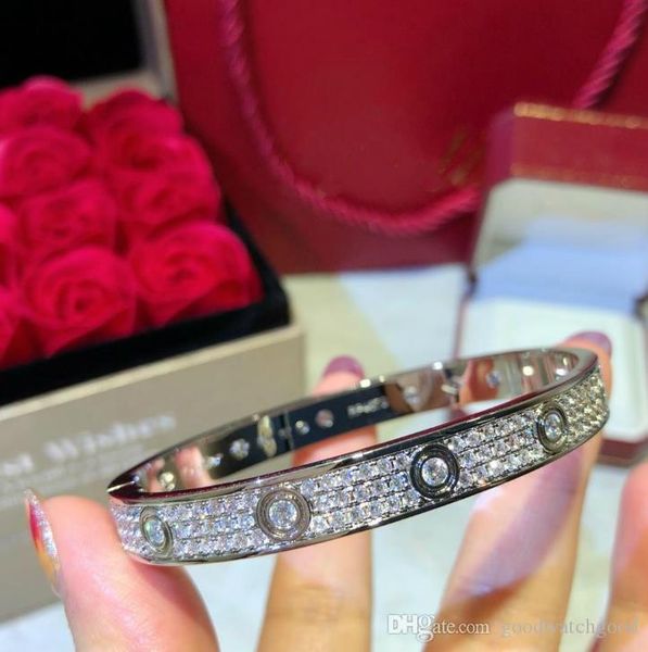 

wedding engagement women bracelet size 17 wide edition diamond bangle bracelet luxe for designer banquet jewelry 3 colors, Black