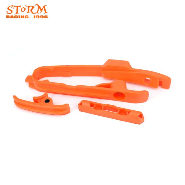 

orange chain slider sliding swingarm guide with brake hose clamp for sx sxf 125 150 200 250 350 450 525 2011-2015 11 12 13