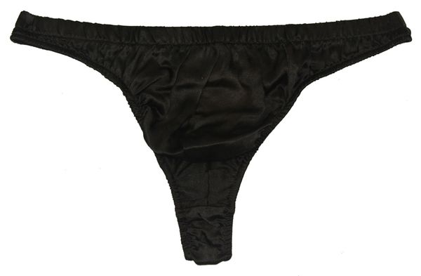 Mens Thong Sexy 100% Seda Satin Sexy Men's Underwear Subwear Silk Size Tamanho Us M L XL XXL