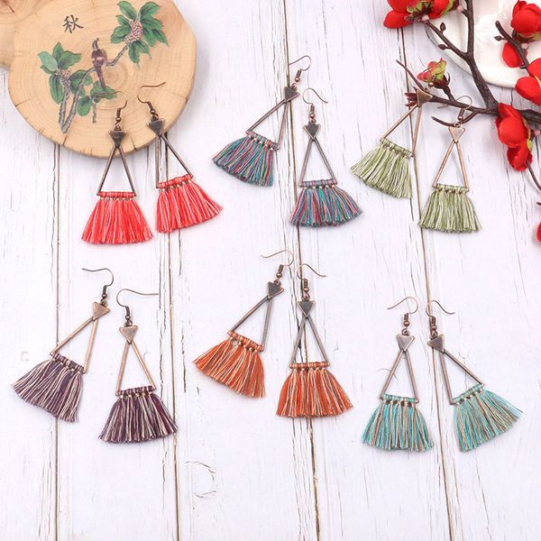

europe and america new style long tassel earring women's cool elegant fan-shaped ear rings selling accessories, Silver