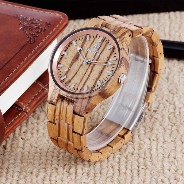 

men wood watch unique wooden quartz wristwatches retro women watches sale, Slivery;brown