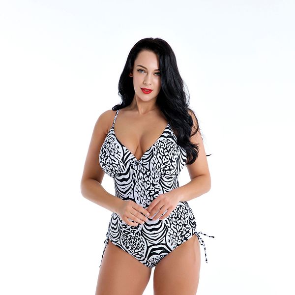 

women's swimwear large size swimsuit female 2021 one-piece thickening big breasts beach swimming suit, White;black
