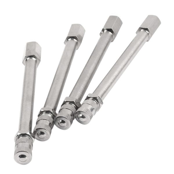 

4pcs 100mm chrome tyre valve extension twin wheel adapter for truck bus van