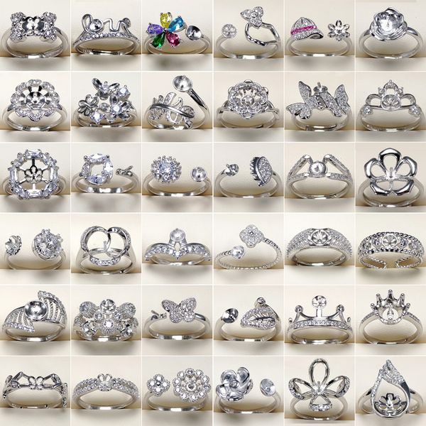 

Diy pearl ring etting 925 ilver ring 45 tyle zircon ring for women girl ring fine jewelry adju table valentine 039 day gift