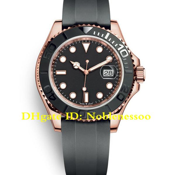 

factory swiss cal.3135 movement men 40mm ceramic bezel rose gold 116655 watch rubber strap jf maker wristwatches automatic men's watches