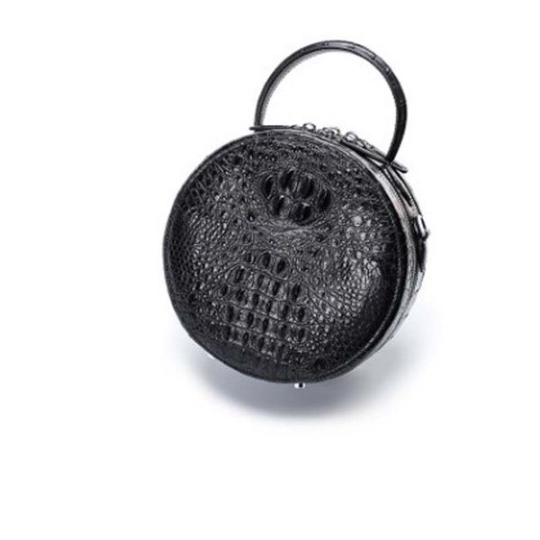 

dongou new crocodile female bag fashion small round package double zipper handbag single shoulder bag women handbag