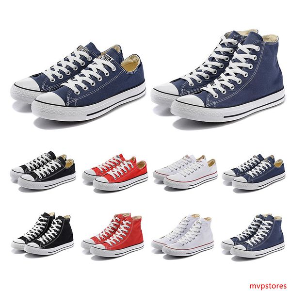 

2019 fashion men women canvas shoes 10s red black white dark blue stripe skateboarding casual shoe walking sneakers size 36-44