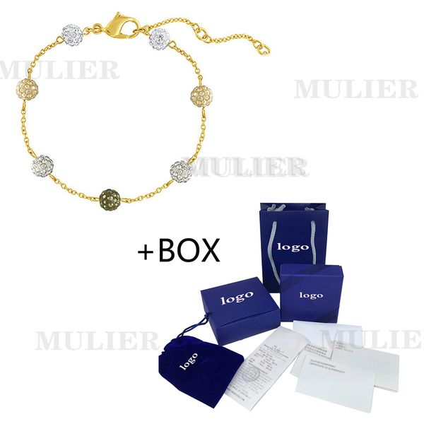 

swa 2019 mulier new blow bracelet women's multicolor bubble shape crystal bracelet girlfriend jewelry anniversary gift, Black