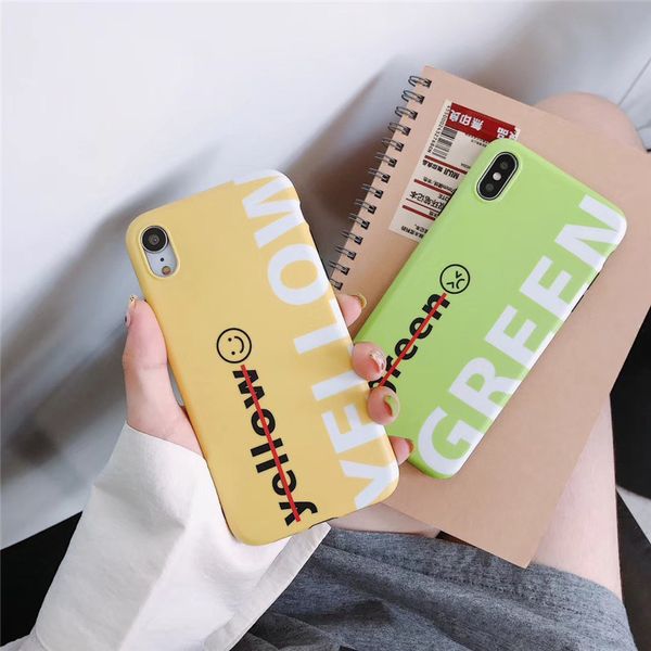 

one piece luxury phone case for iphone 6s 7 8 p x xs xr fashion colourful letters designer phone case back cover