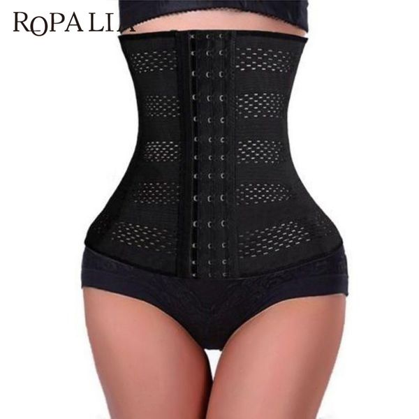 

ropalia women body shaper latex rubber waist trainer cincher underbust corset shapewear, Black;white