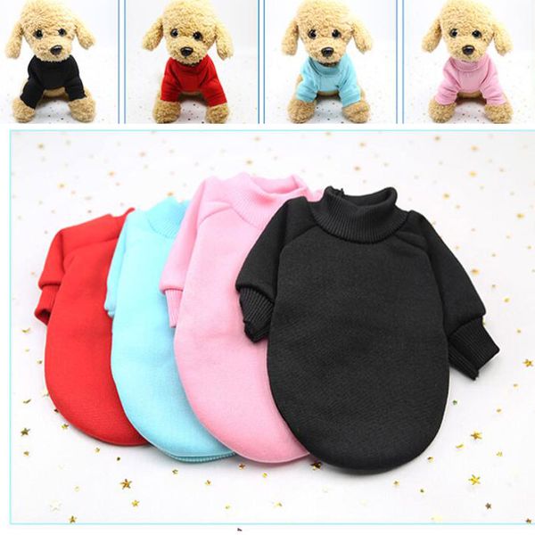 

собака свитер осени зима повседневная одежда для малых средней собаки кошки hoodies теплых толстовок пальто твердой тедди чихуахуа рубашка о