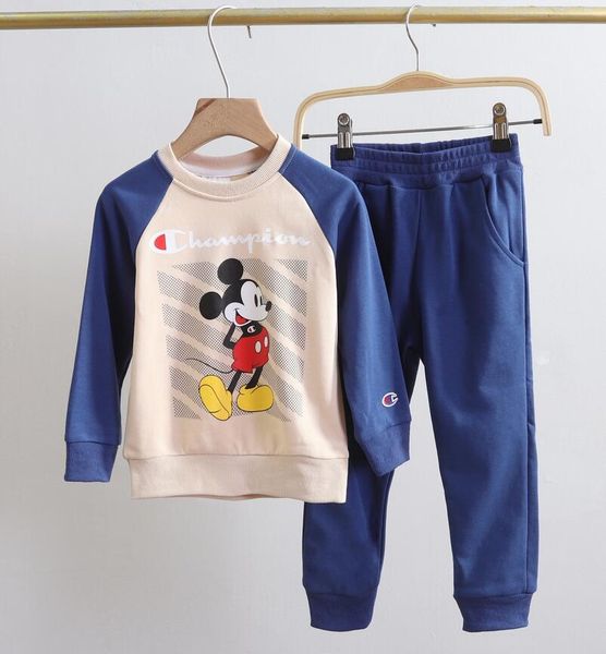 

2020 новый свитер брюки outfit дети марка спортивная животных печати дети свитер высокого качества кальсоны мальчик в девочке хлопок толстов