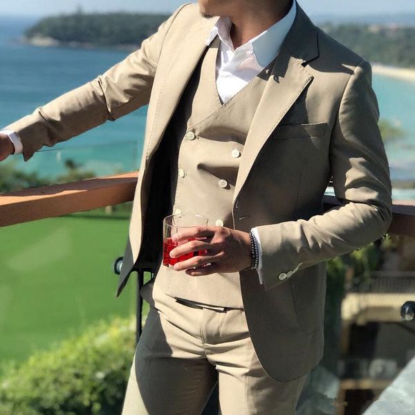 

handsome groomsmen wool blend groom tuxedos mens wedding dress man jacket blazer prom dinner 3 piece suit(jacket+pants+tie+vest) aa131, Black;gray