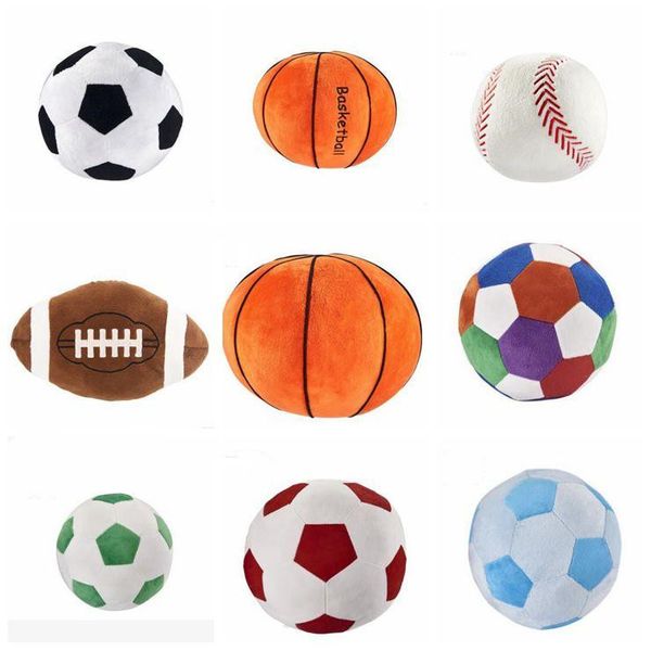 

детские игрушки мультфильм сфере сферическая подушка плюша младенца куклы имитации футбол баскетбол бейсбол игрушка для мальчика день рожден
