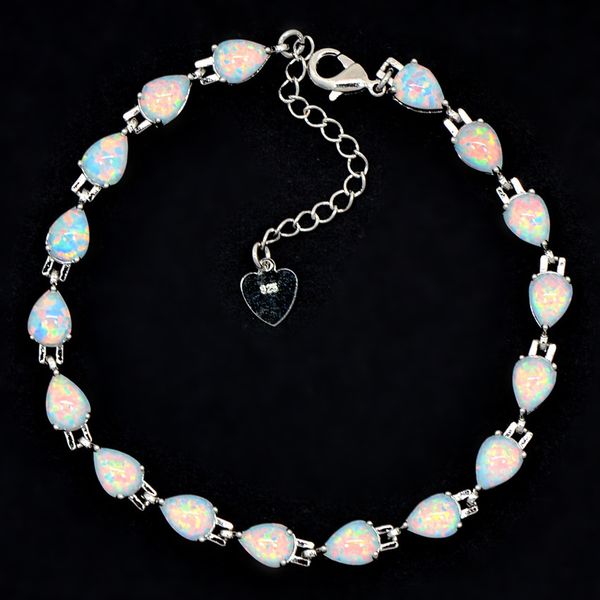 

wholesale & retail fashion white fire opal bracelet 925 sterling sliver jewelry for women bas1516005, Golden;silver
