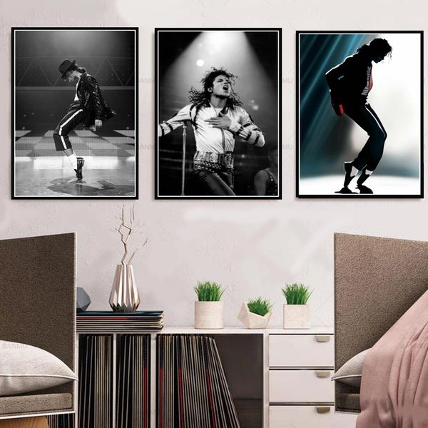 

michael jackson rip musician king star art poster canvas painting wall picture home decor posters and prints
