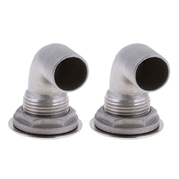 

2x 0.98in 90 degree stainless steel boat deck drainage scupper marine hardware