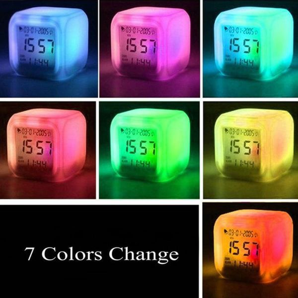 

alarm clock cool led clock popular pattern night light color