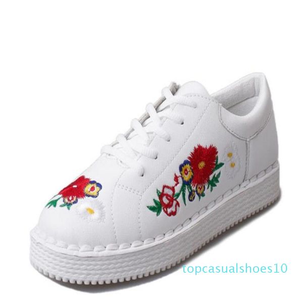 

new embroidery rose moccasins women sneakers white casual shoes walking shoes espadrilles girl flower flat loafers t10, Black
