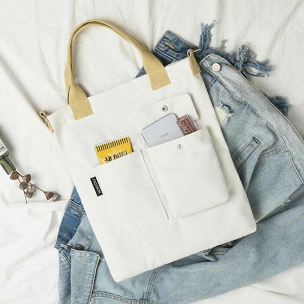 

women's large-capacity canvas handbag solid color fashion casual travel shoulder bag tote messenger bag