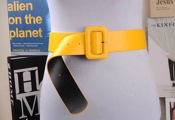

fashion ultra wide curved cummerbund women's wide belt cummerbunds belts yellow dress decorate waistband strap belt, Black;brown