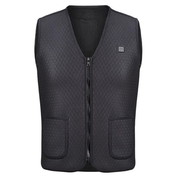 

men women outdoor usb infrared heating vest jacket winter flexible electric thermal clothing waistcoat fishing hiking dropship, Gray;blue