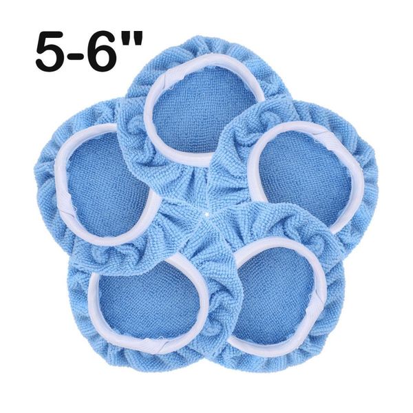 

5pcs/set car blue soft polishing cover bonnet buffer waxing plush microfiber pad