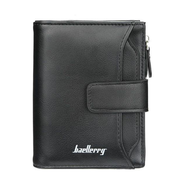 

классический мужской pu кожаный бумажник мода новый трехкратный кошелек держатель карты пакет мини клатч, Red;black