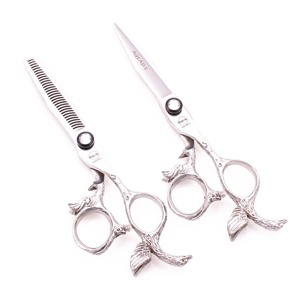 

professional hair scissors 6" 440c shiny hair cutting scissors hair thinning shears barber hairdressing scissors professional scissor a