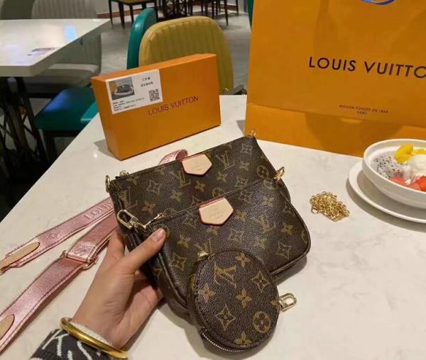 

with box bag handbag women fashion retro three-piece key case coin purse mahjong bag chain shoulder messenger bag