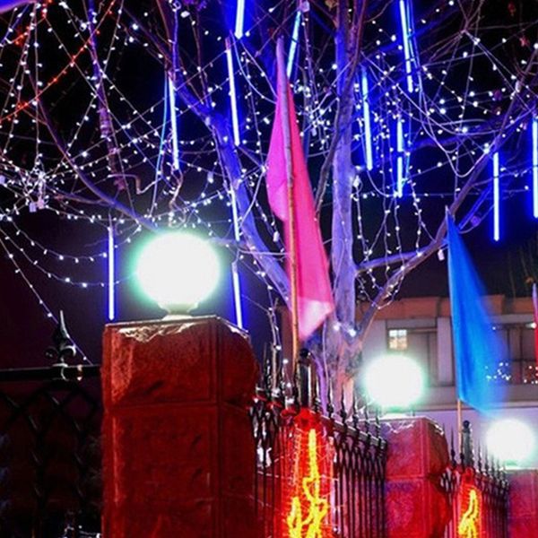 

30cm 96led 8 tube waterproof shower meteor rain light for wedding garden home party christmas xmas decoration tree lights