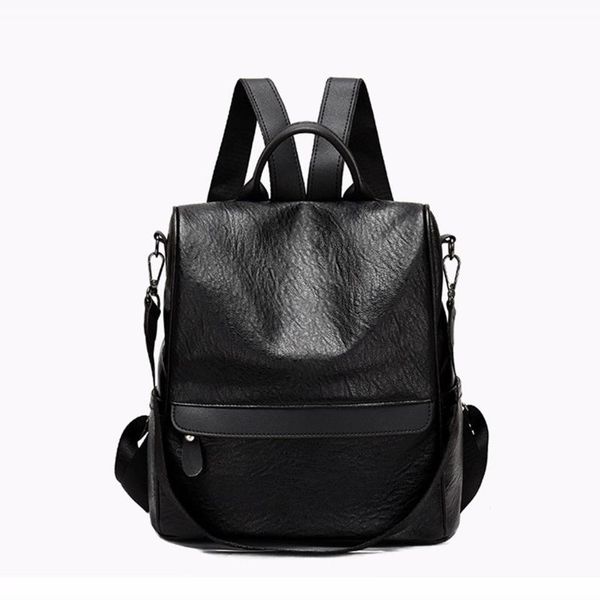 

backpack women leisure back pack business pu leather shoulder backpacks bags for women mochila feminina college bookbag #lr5