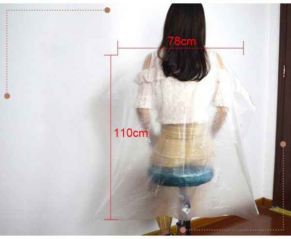 

78x110 disposable hair cutting capes waterproof transparent washing pads shampoo cape hair salon haircut clean covers 200pcs/pack