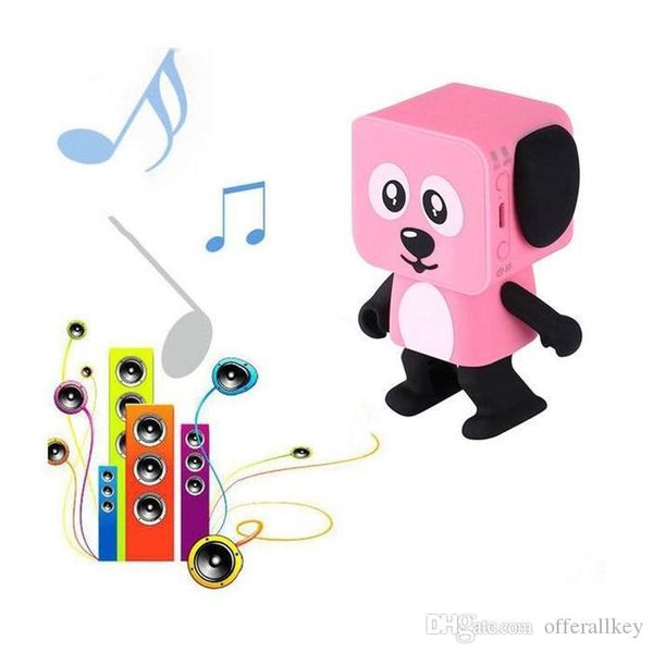 

63mini dancing dog bluetooth speakers portable wireless subwoofer stereo music player for kids with mic retail box wireless speakers dhl fre