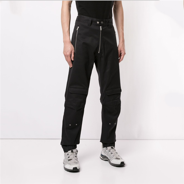 

men's pants customized 27-46 male simple and versatile overalls in europe america youth personalized hairstylist leisure harun, Black